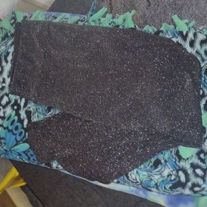 Women's Black Silver Sparkle XL No Boundaries Leggings